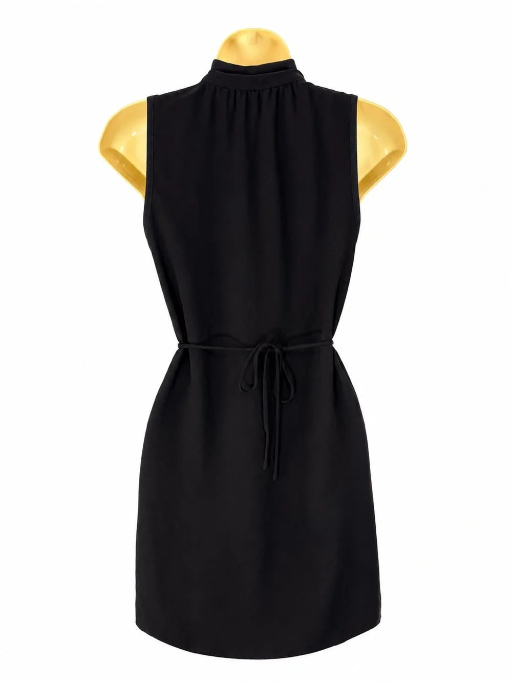 Aritzia Wilfred Sabine Dress Black Cowl Neck Tie Waist Pocket Dress XS - Picture 3 of 9